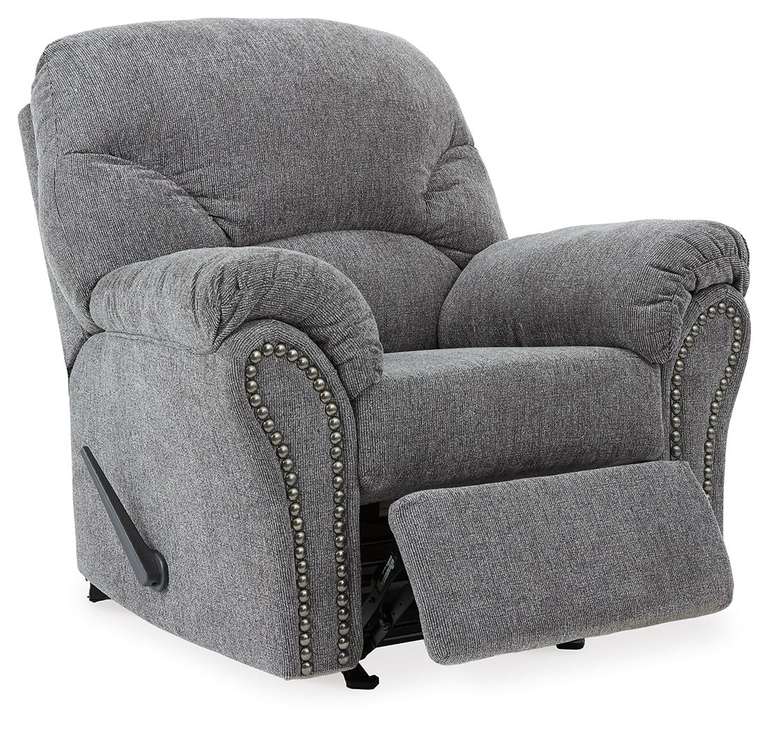 Bench Craft Rocker Recliner Allmaxx - Pewter - Rocker Recliner - Rocker Chairs by Benchcraft® | Be