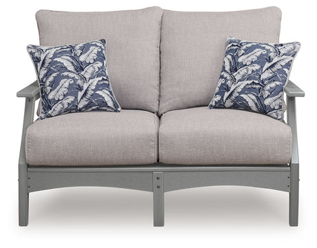Cove Beach - Loveseat With Cushion - Gray - view 4