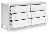 Hallityn - White - Six Drawer Dresser by Signature Design by Ashley® | Bel Furniture