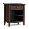 Artisan - Handcrafted Bedside Table Dark Brown by Simpli-Home | Bel Furniture