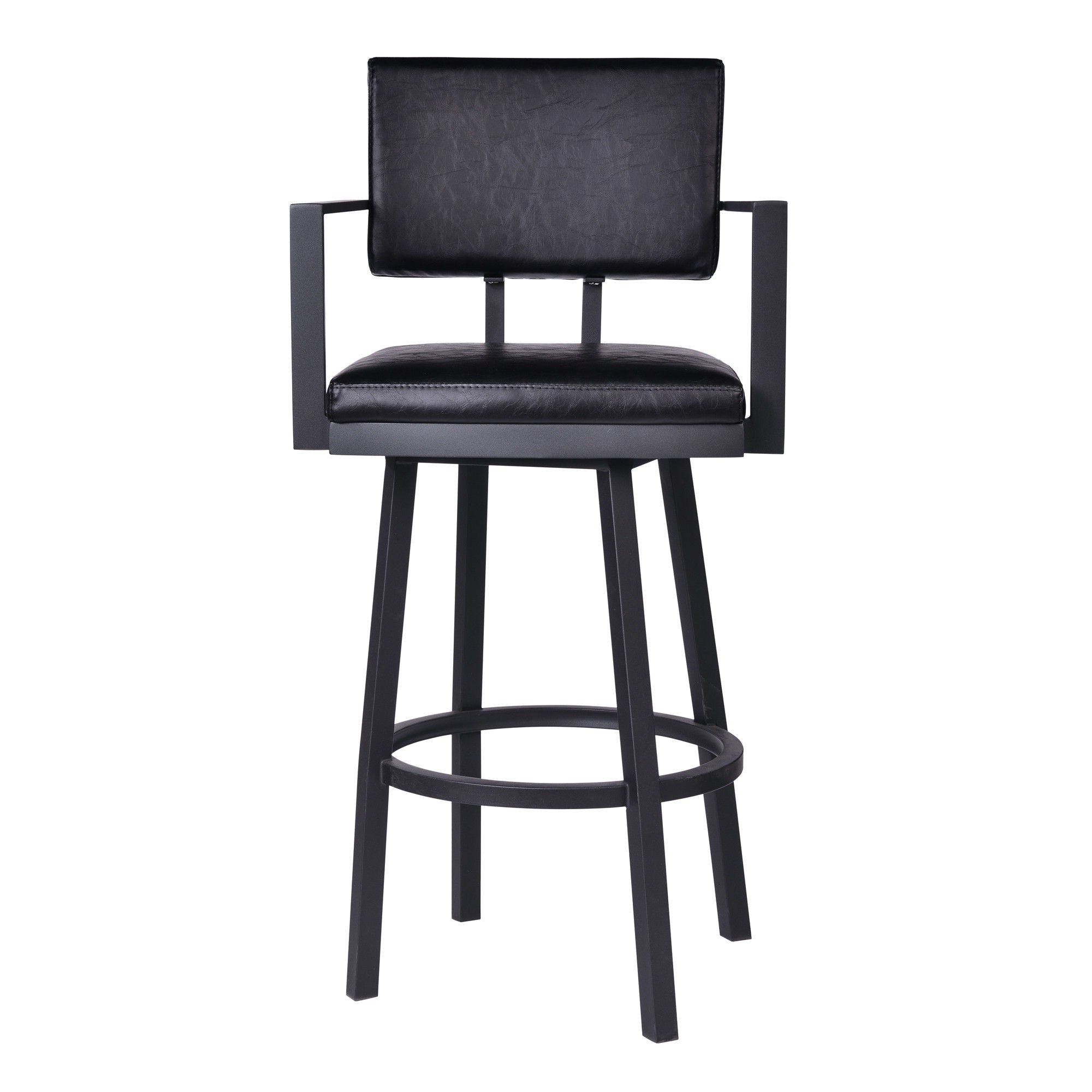 40" Swivel Counter Height Bar Chair - Black