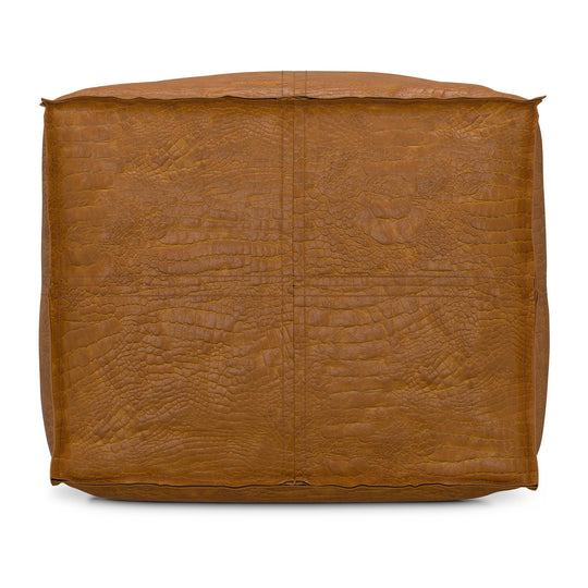 Brody Square Pouf Tan
