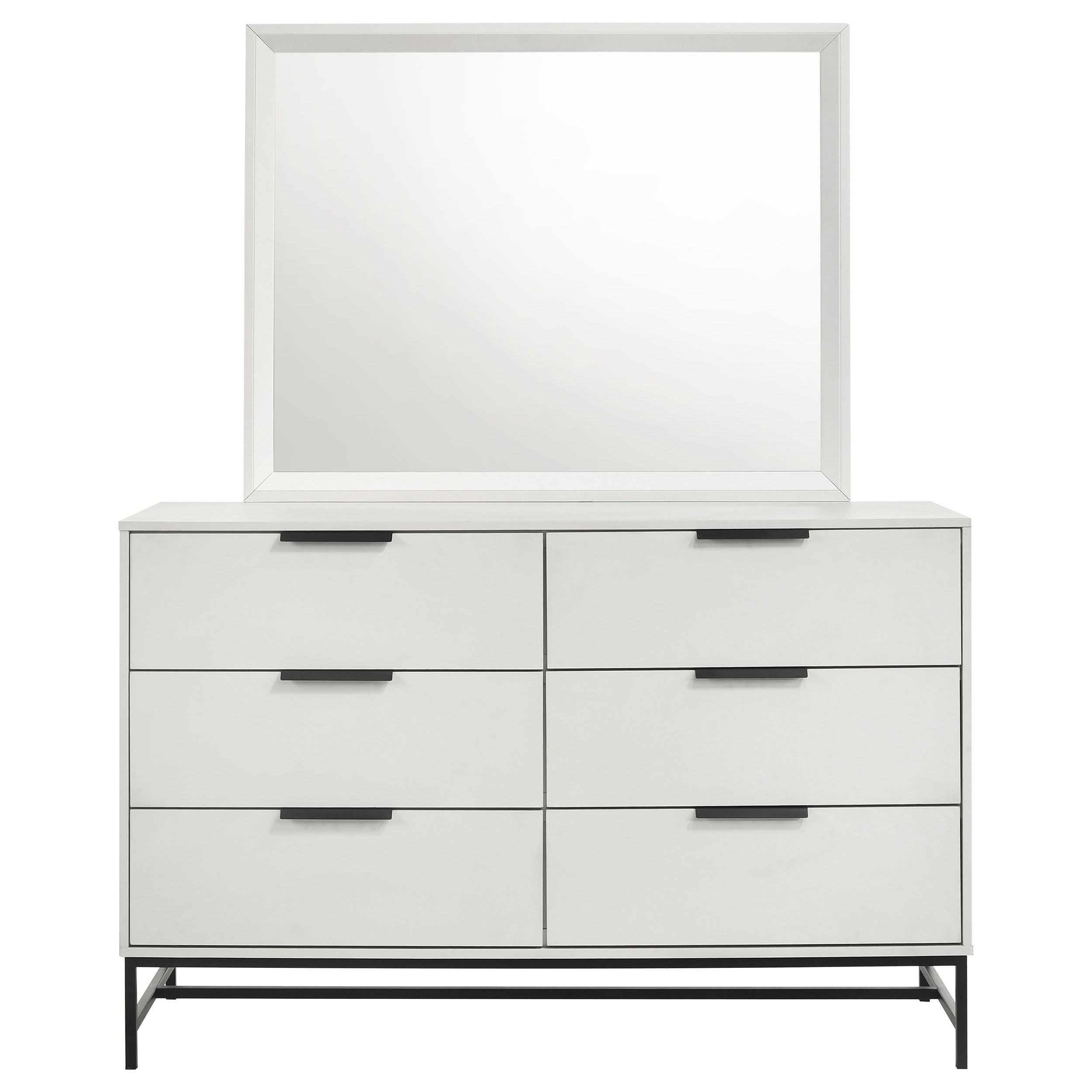 Sonora - 6-Drawer Dresser With Mirror - White