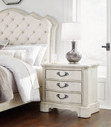 Arlendyne - Three Drawer Night Stand - Antique White