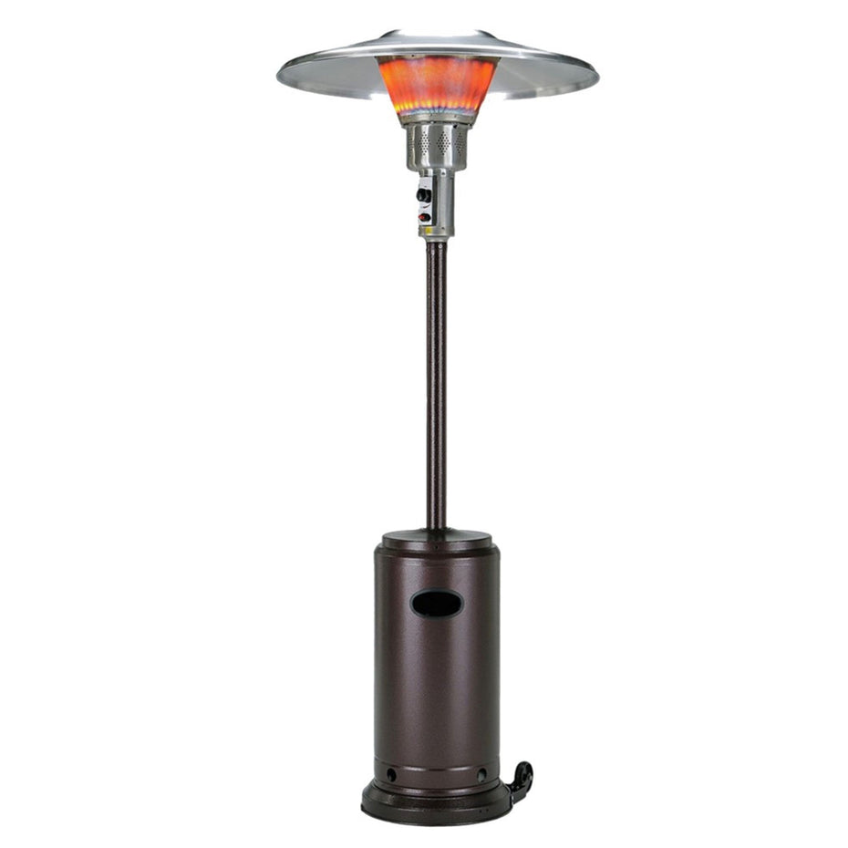 40000 Btu Steel Propane Cylindrical Pole Standing Patio Heater - Bronze