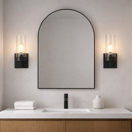 Zephyr - Single Light Sconce - Black / Clear - view 10