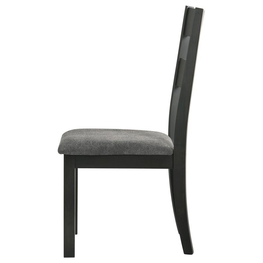 Jakob - Ladder Back Wood Dining Side Chair (Set of 2) - Black