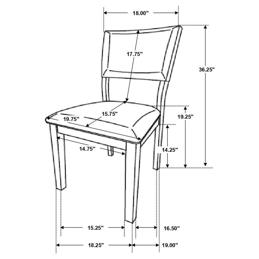 Sharon - Fabric Upholstered Dining Side Chair (Set of 2) - Brown