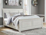Robbinsdale - Queen Sleigh Bed - Antique White