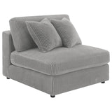Blaine - Upholstered Armless Chair Gray by Coaster Fine Furniture | Bel Furniture