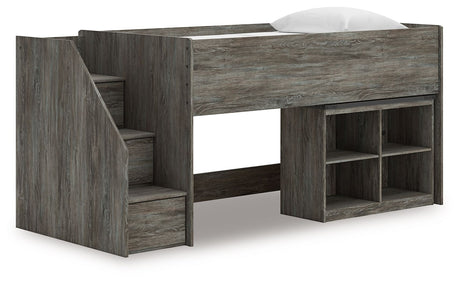 Frandern - Loft Bed Gray Twin Bookcase by Signature Design by Ashley® | Bel Furniture