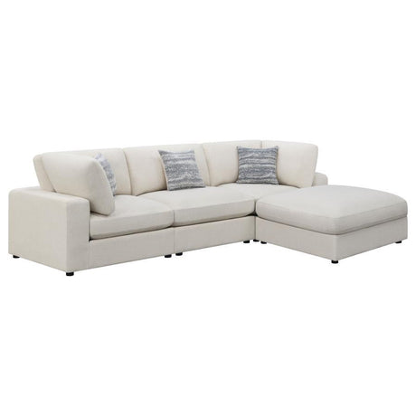 Serene - Upholstered Modular Sectional Sofa Beige 4 Pc. Right Arm Facing Corner Chaise Sectional by CoasterEssence | Bel Furniture