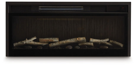 Entertainment Accessories - Black - Fireplace Insert With Faux Birch Log Set by Signature Design by Ashley® | Bel Furniture