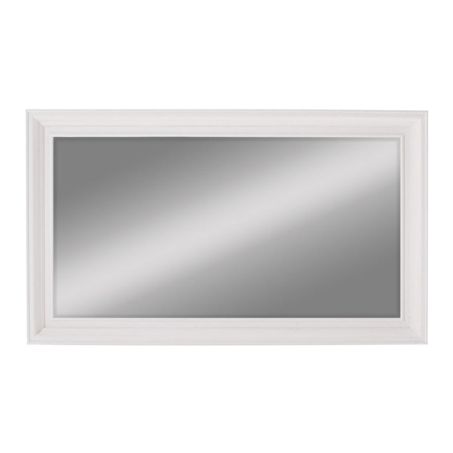 28" Rectangle Wall Mounted Full Length Hanging Mirror - White