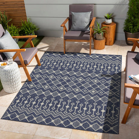 Sunshine - 5'3" X 7'3" Indoor & Outdoor Area Rug Polypropylene - Blue - view 4