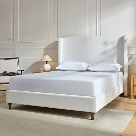 Harper - Tall Headboard Upholstered Bed / High Headboard / Elegant Simplicity / No Box Spring Needed - view 38