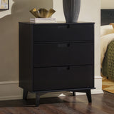 Mid Century Modern 3 Drawer Dresser - Black by Walker Edison | Bel Furniture
