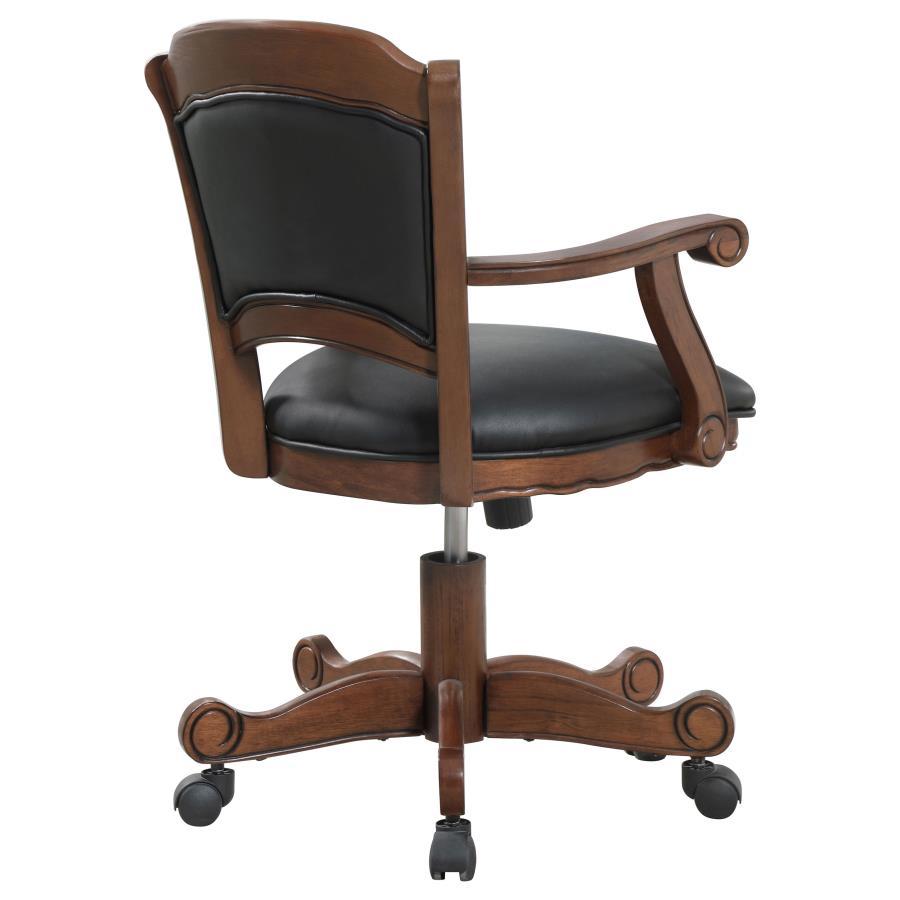 Turk - Upholstered Swivel Dining And Game Chair - Tobacco