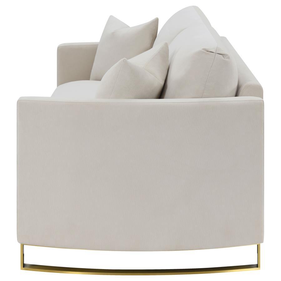 Corliss - Upholstered Arched Arm Sofa - Beige