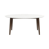 Ada - Oval Dining Table And 4 Side Chairs - White