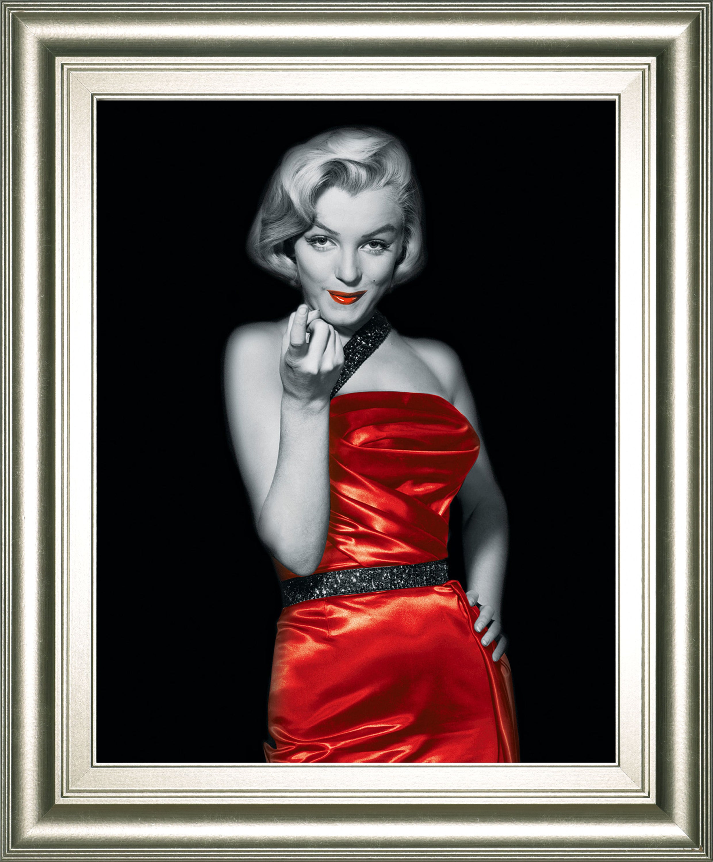 Lady In Red 2 By Chelsea Collection - Framed Print Wall Art - Red