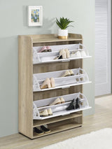 Denia - 3-Tier Engineered Wood Shoe Cabinet by CoasterEveryday | Bel Furniture