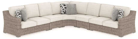 Beachcroft - Sectional Lounge Beige 5-Piece Outdoor Seating Set by Signature Design by Ashley® | Bel Furniture