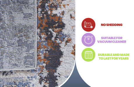 Payas - 8' X 10' Abstract Area Rug - Ivory / Blue - view 6