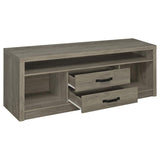 Burke - 2-Drawer Engineered Wood TV Stand - Gray Driftwood by CoasterEssence | Bel Furniture