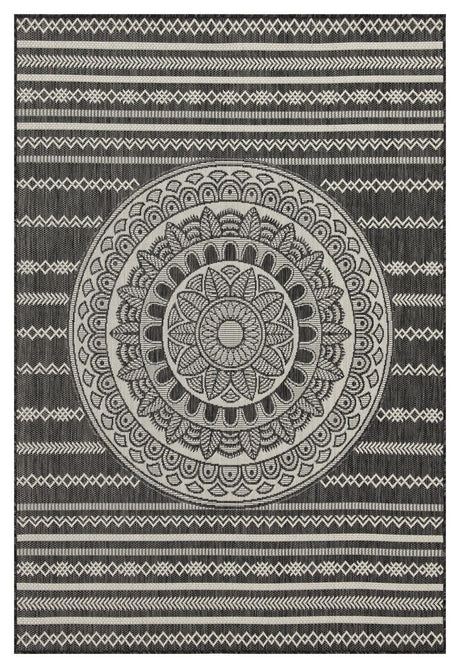 Sunshine - Indoor / Outdoor Area Rug - Polypropylene Dark Gray 5' x 7' by Icona Home Decor | Bel Furniture