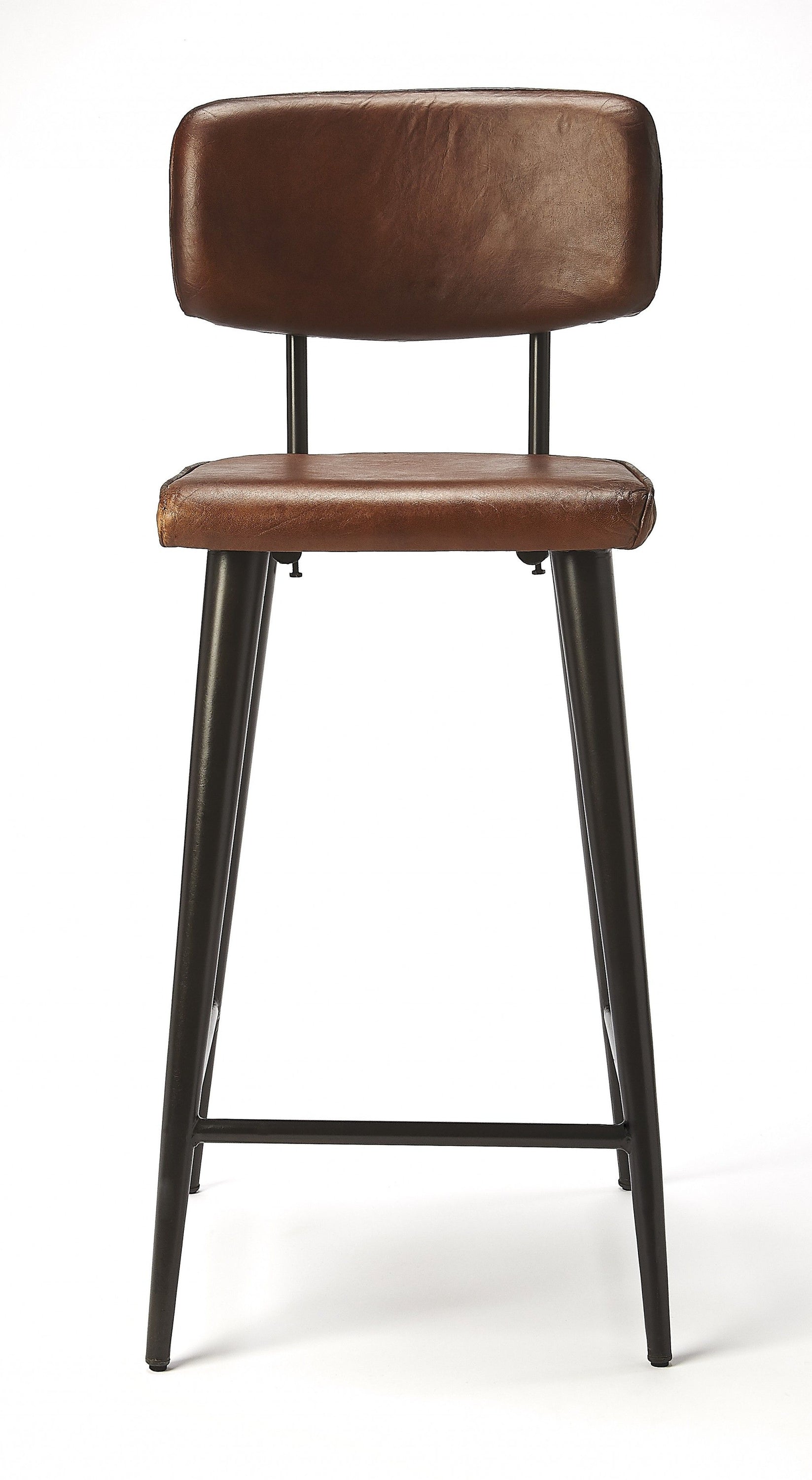 39" Iron Bar Chair - Brown / Black