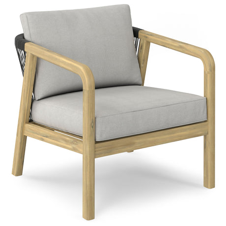 Palmetto - Outdoor Conversation Chair (Set of 2) - Stone Gray by Simpli-Home | Bel Furniture