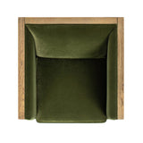 Georgia - Cane Tuxedo Armchair - Olive Green by Jennifer Taylor Home | Bel Furniture