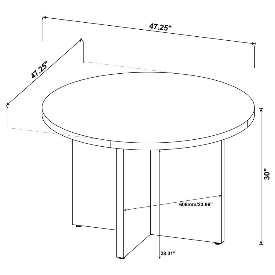 Jamestown - Round Composite Wood Dining Table - Mango