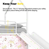Jack - House Loft Bed With Slide And Curtain Set