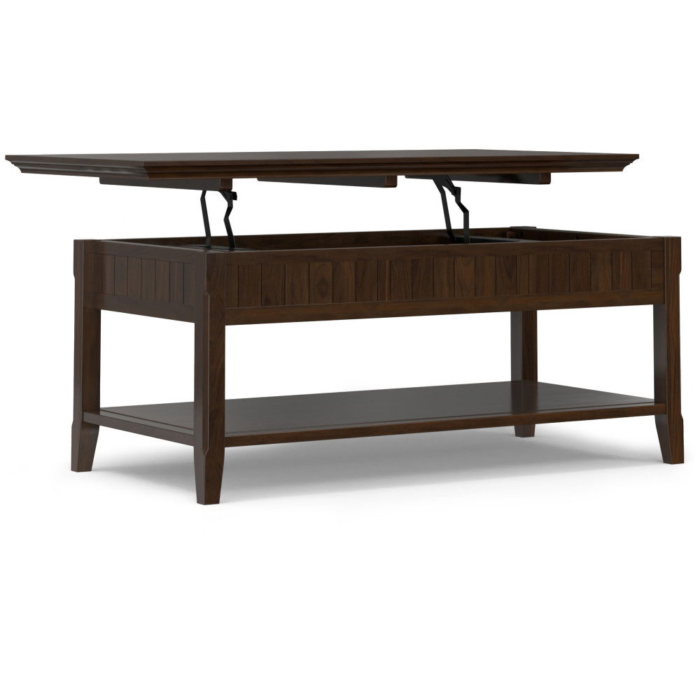 Acadian - Lift Top Coffee Table - Brown by Simpli-Home | Bel Furniture