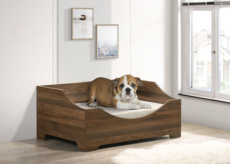 Gibson - Alder Wood Finish Modern Comfy Pet Bed With Cushion - Brown by Lilola Home | Bel Furniture