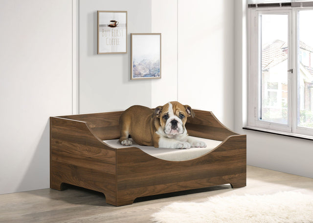Gibson - Alder Wood Finish Modern Comfy Pet Bed With Cushion - Brown by Lilola Home | Bel Furniture