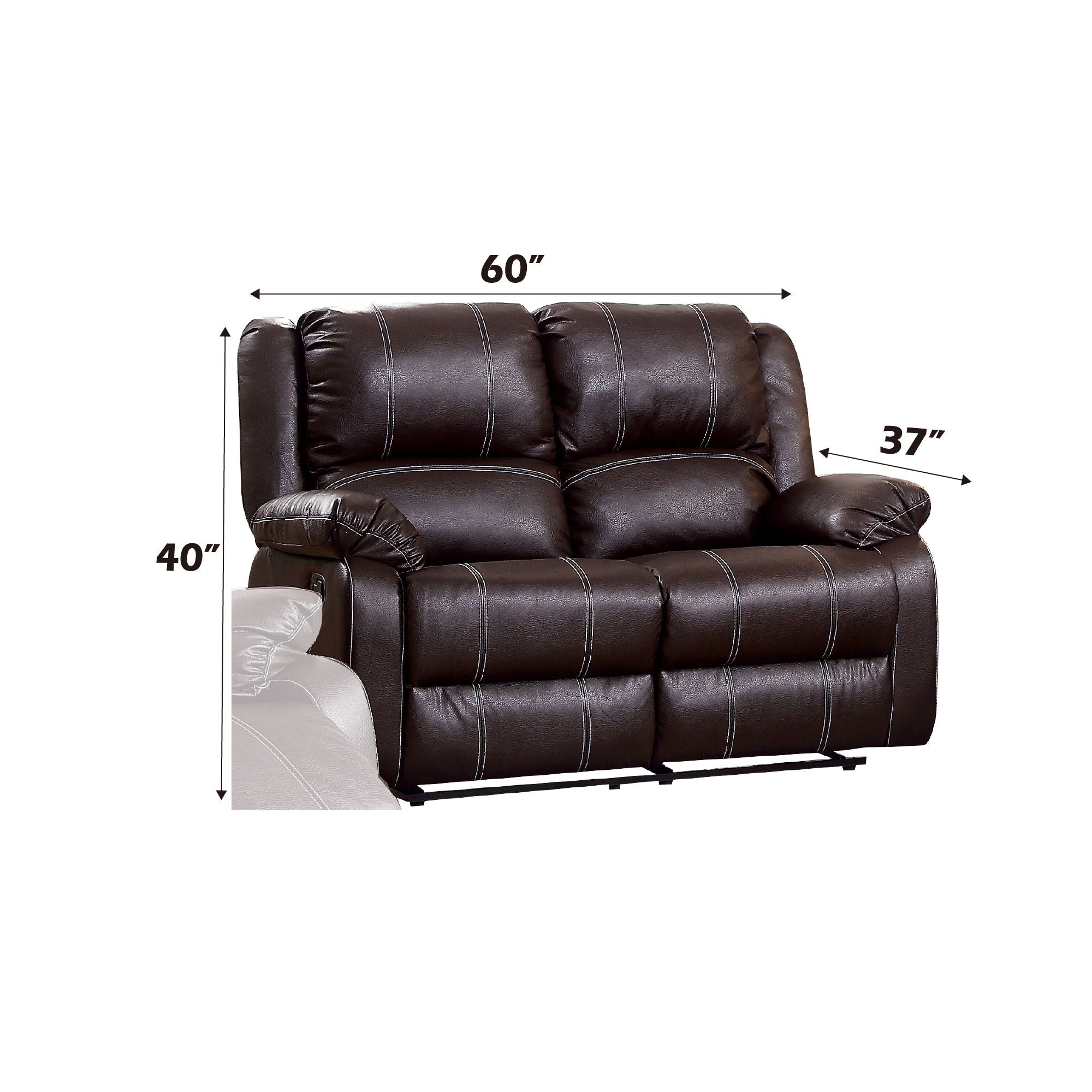 Zuriel - Synthetic Leather Recliner Loveseat