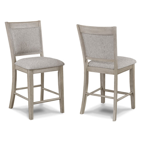 Fulton - Counter Height Chair (Set of 2) - White Oak by Crown Mark | Bel Furniture