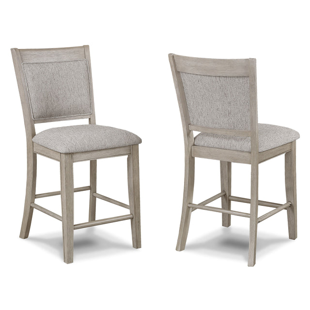 Fulton - Counter Height Chair (Set of 2) - White Oak by Crown Mark | Bel Furniture