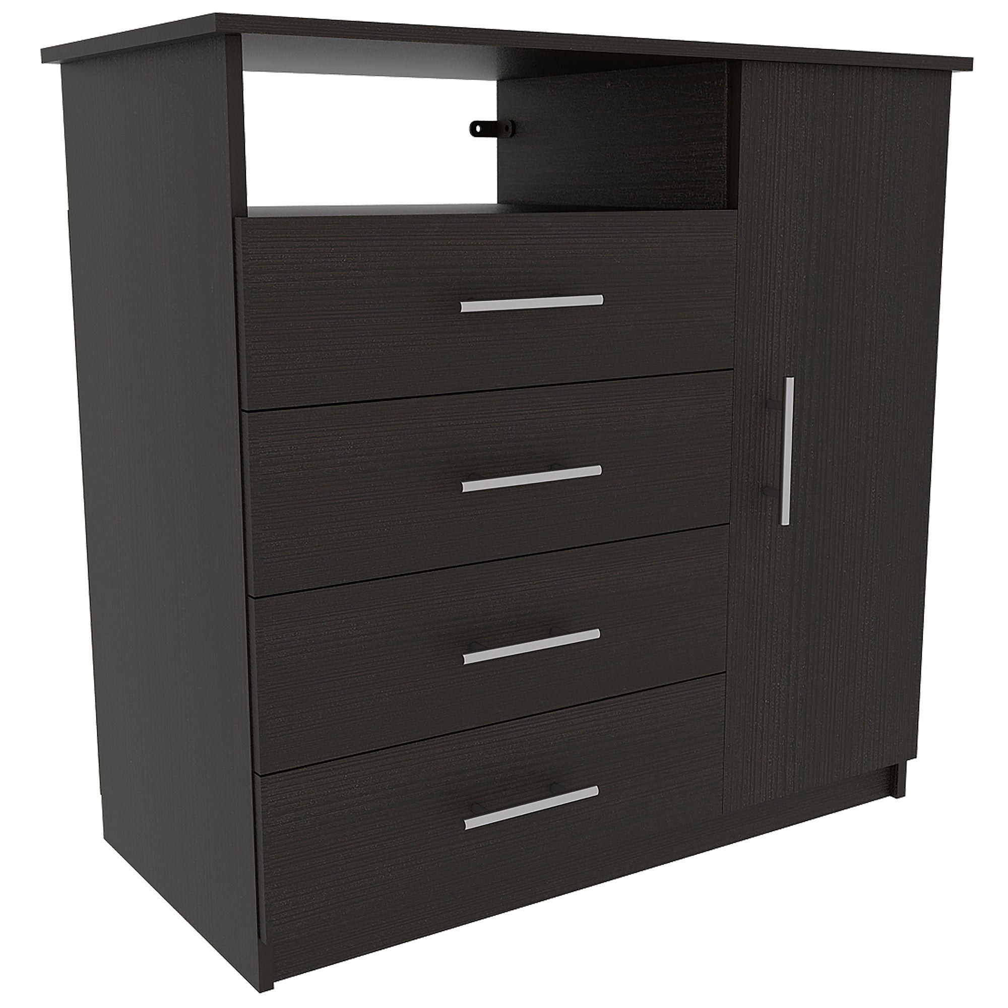 Four Drawer Dresser - Black