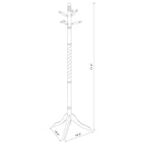 Riona - 6 Hook Freestanding Wood Coat Rack Hat Hanger - Merlot by CoasterEveryday | Bel Furniture