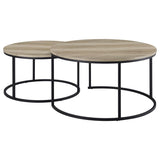 Lainey - 2 Piece Round Faux Marble Nesting Coffee Table