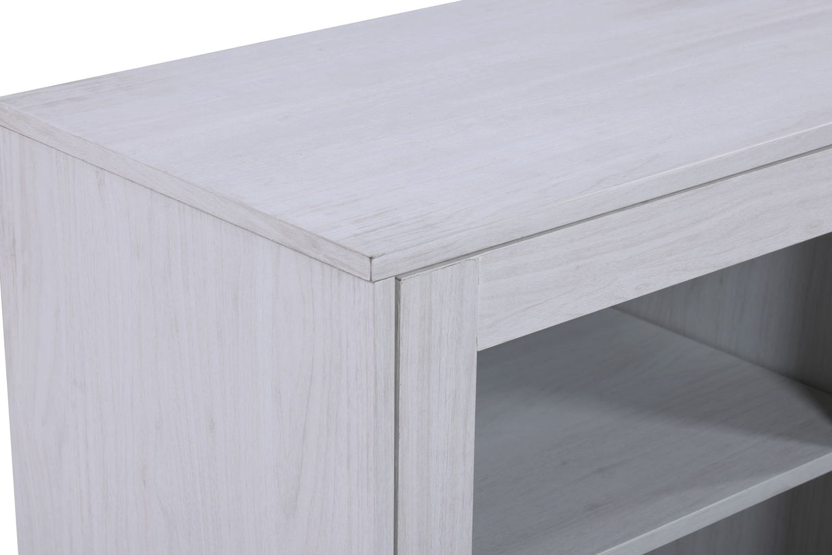 Summit - TV Stand Console With Fireplace - White Walnut Finish by Lilola Home | Bel Furniture