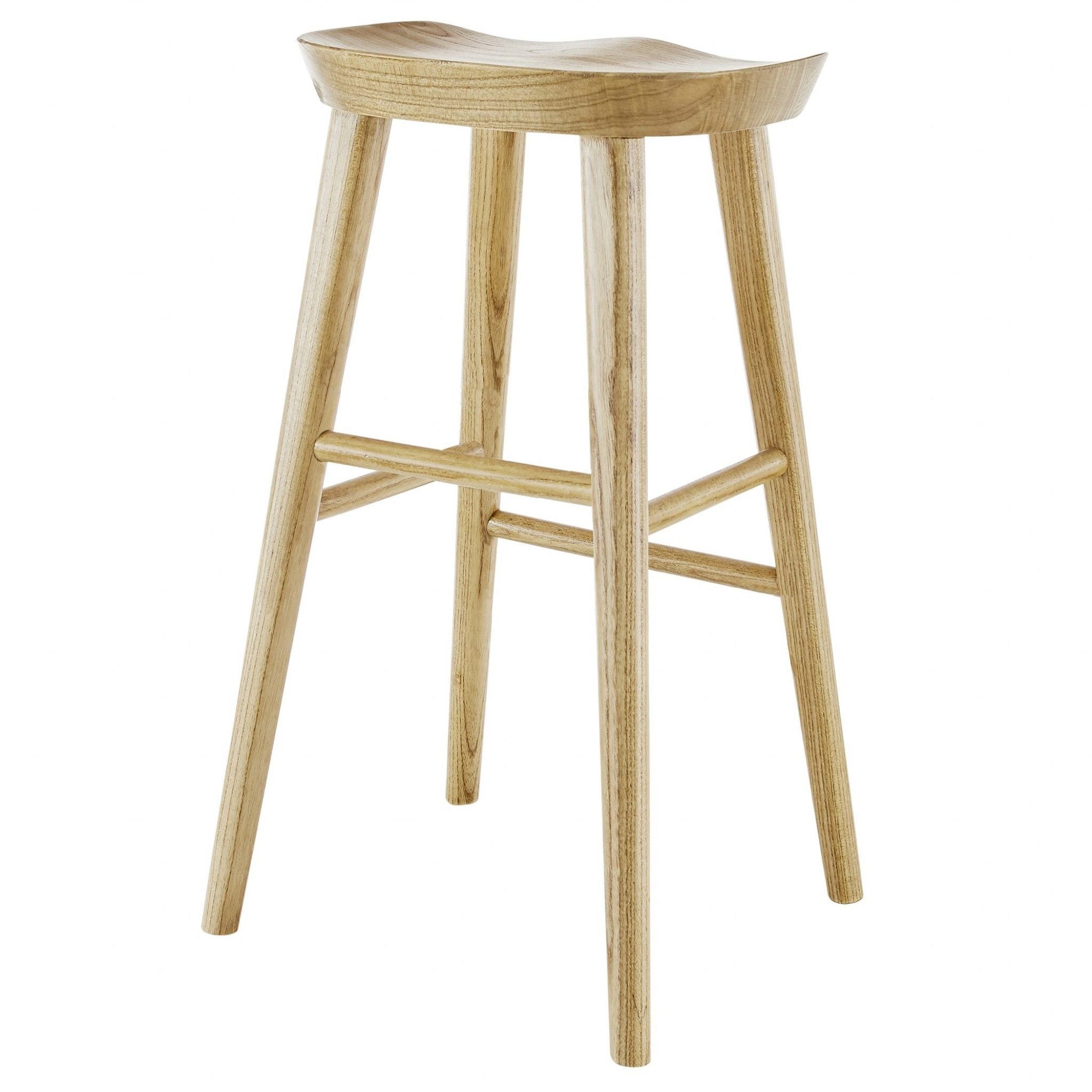 Backless Bar Height Bar Chair - Natural