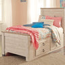 Willowton - Panel Bed Light Brown Twin 2 Drawers by Signature Design by Ashley® | Bel Furniture