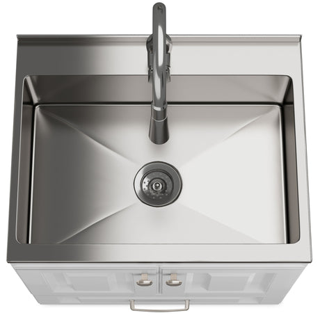 Lawrence - Laundry Cabinet With Faucet And Stainless Steel Sink - view 14