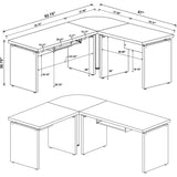 Skylar - Square Corner Table - Cappuccino