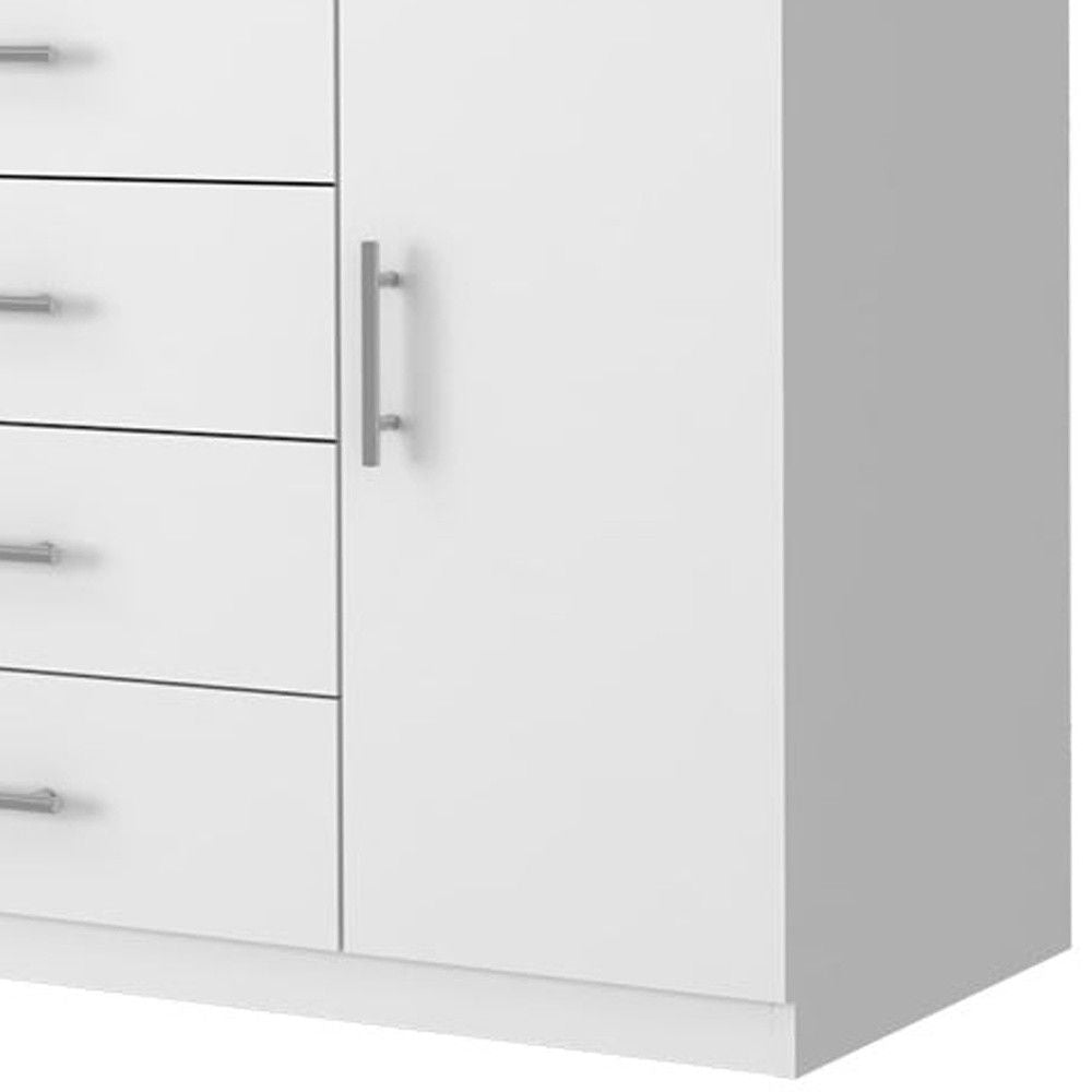 Four Drawer Combo Dresser - White